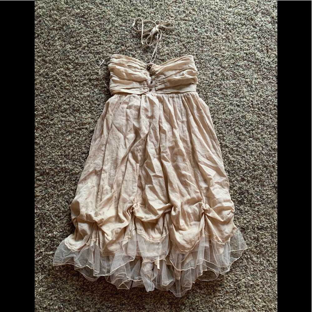 Ruffle halter dress